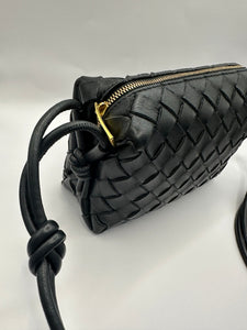 authentic preowned Bottega Veneta mini loop bag black