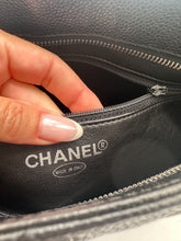 Load image into Gallery viewer, Authentic Chanel preowned black caviar medallion tote with silver hardware