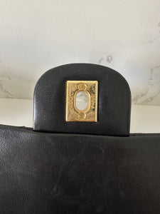 Authentic Chanel preloved Vintage Medium black Flap with Gold Hardware