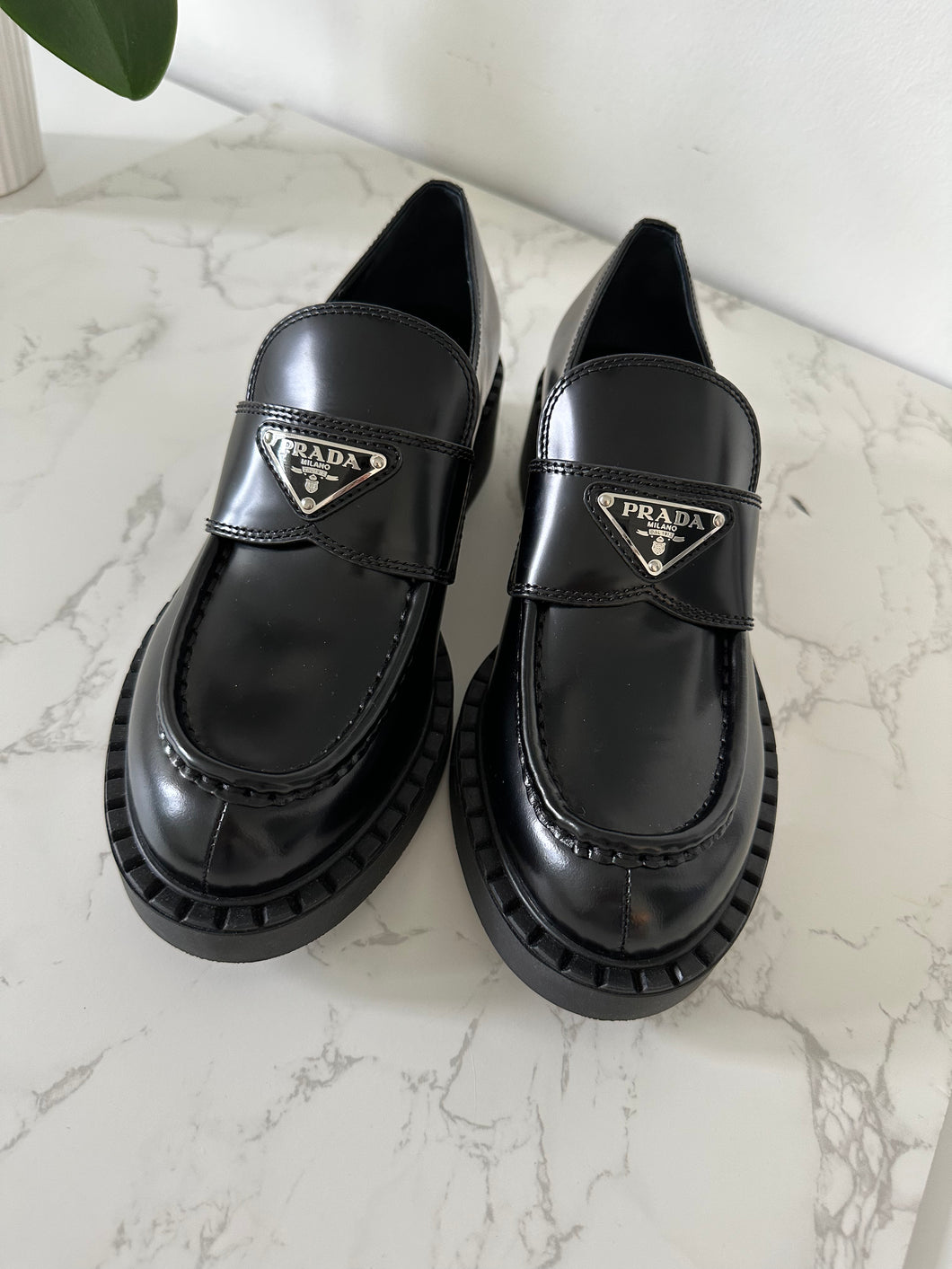 authentic brand new Prada, chunky black loafers size 40