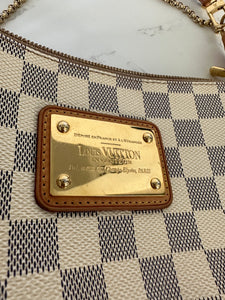 authentic preloved Louis Vuitton Damier azure ava clutch