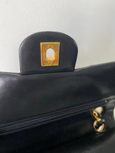 Load image into Gallery viewer, Authentic Pre-Loved Chanel Black Small 9” Lambskin Flap with gold Hardware